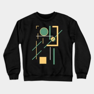 The slide an Abstract geometric composition of two dimensional primary elements Crewneck Sweatshirt